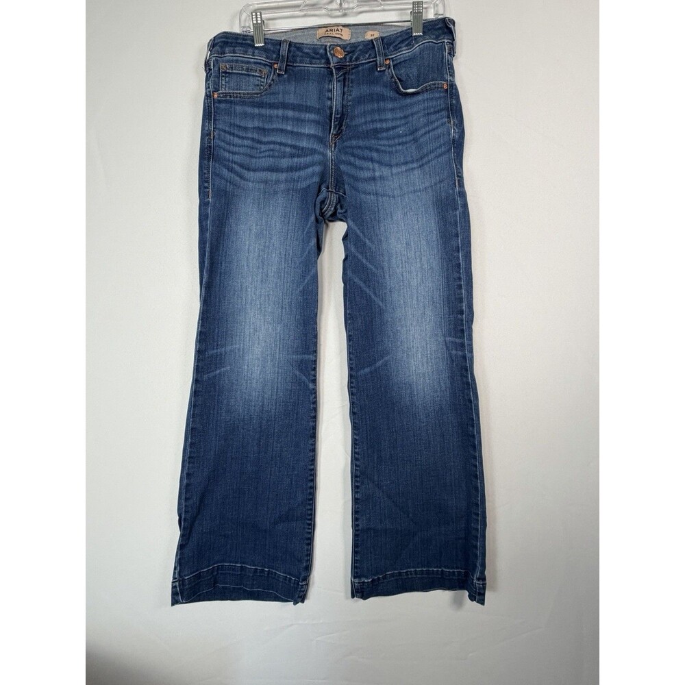 Ariat REAL Denim Women’s Size 32 Mid Rise Trouser Stretch Blue Jeans Western